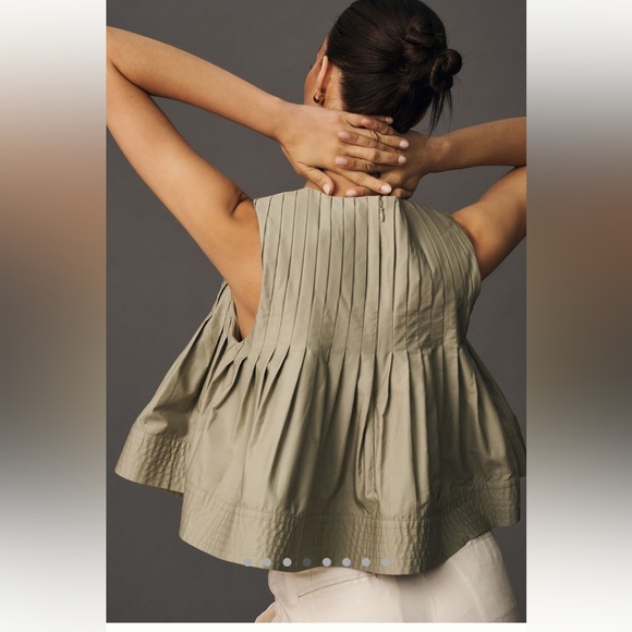 Mare Mare x Anthropology Pleated Structured Swing Tank - Picture 2 of 4